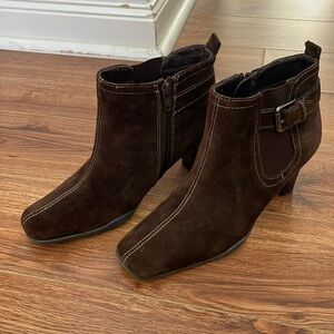 Brown Suede Aerosols Booties!  Very sharp and stylish and Super Comfortable!